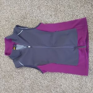 GoLite softshell vest women's small purple grey stretchy